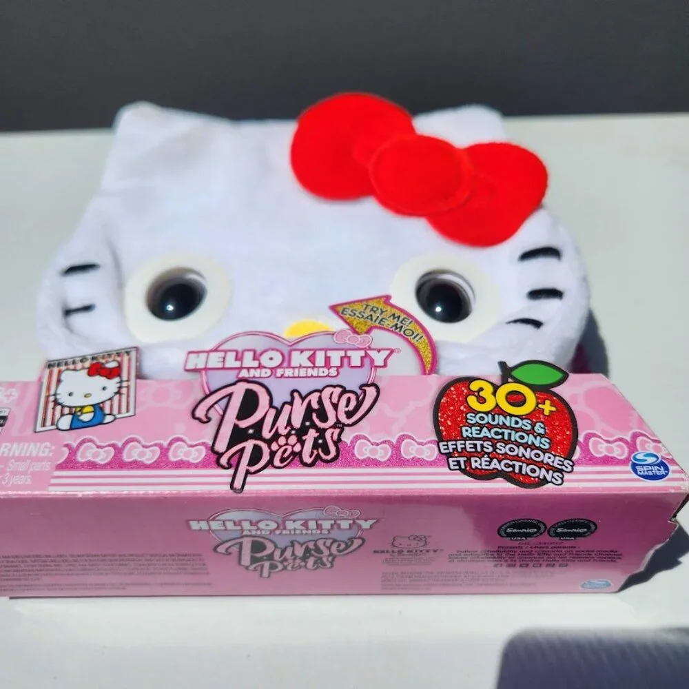 NEW Hello Kitty Purse Pets w/ 30 Sounds Blinking Eyes Interactive Crossbody Bag